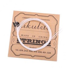 shangren 21'' 23'' 26'' 우쿨렐레 기타 교체 부품용 2x 나일론 우쿨렐레 스트링, 설명, 화이트, 1개