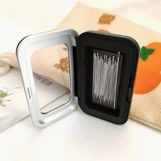 일상채움 자석 바늘 소품 보관 케이스 보관통, 2개, 블랙