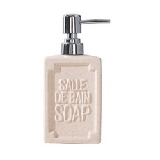 욕실 주방 세제 레터링 디스펜서 리필용기 410ml, 베이지, 1개