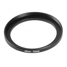 내구성이 뛰어난 금속 카메라 렌즈 필터 스텝 업/다운 링 어댑터 올 카메라 DSLR 46mm ~ 52mm 블랙과 호환 가능, 1개, 18412_LZQ, 그림과 같이