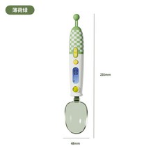TIEFN 電子量勺 烘焙料理精準秤重, 薄荷綠格紋電子量勺,精準控量, 1個