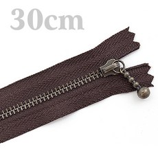 핸디로 YKK지퍼 30cm_고리일체형, 브라운, 1개