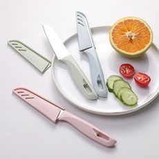 주방 파스텔 과일 칼 과도 칼집 식도 보조칼, 1개, 혼합색상