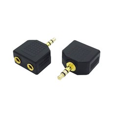 3극 3.5mm 스테레오 AUX Y형 이어폰 공유 분배기 듀얼 확장 커플 잭