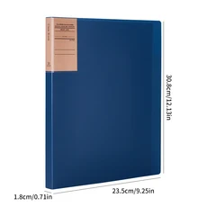 1 팩 빈티지 색상 두꺼운 데이터 북 사무실 금융 계약 송장 보관 폴더 데스크탑 보관 문서 상자, 05 1pcs-blue-30pages