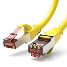 (5 개/갑) RJ45 네트워크 이더넷 케이블 Cat 6 SFTP 패치 코드 케이블 0.25m/0.5m/1m/1.5m/2m/3m/5m 6 색, 05 Yellow x5, 05 10미터, 05 Yellow x5