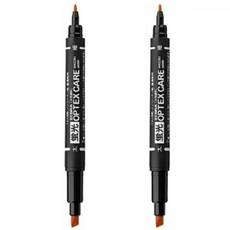 제브라 옵텍스 케어 형광펜 WKCR1 + 사은품(모닝 3색), 2개, 브라운(E)