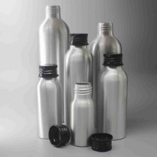 鋁瓶 螺紋口精油分裝瓶 30ml-500ml 附內塞 適用於花水純露, 1個, 30ML配黑鋁蓋子1