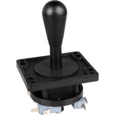 EG 8방향 조작 타원형 핸들 정밀도 0.187인치(4.8mm) 단자(파란색)에서 아메리칸 스타일 아케이드 대회 2핀 배트 조이스틱 전환 가능, Black, 1개