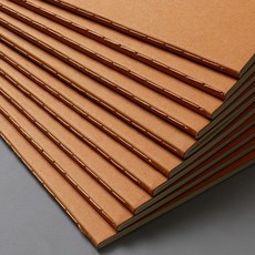 빈티지 크라프트 A4 노트, 베이지 커버 줄 노트 A4