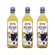 백설 포도씨유 부드러운 900ml 3개