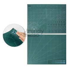 커팅매트 A2 양면고무판 책상보호 깔개 데스크 녹색패드