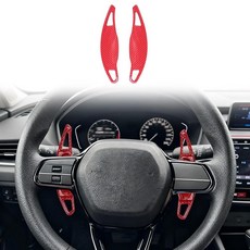 Arcoche 스티어링 휠 커버 트림 2022-2025 혼다 시빅용 CRV CR-V 2023 2024 2025 액세서리 자동차 스포티 인테리어 데칼 (레드), 레드