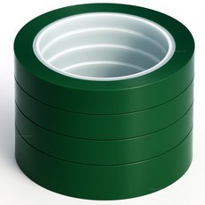 3M 8993K 녹색 실리콘 테이프 고열 내열 마스킹 무잔사 테이프 20mm X 50M, 5개