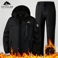 스타일닥터 남자 겨울 방수 항고 털 스지끼웨어 방한복 우주복 정비복 따듯한 작업복 아웃도어 레져영 상하복세트