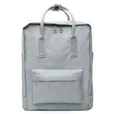 학생 가방 기내 Schoolbag 패션 경량 간단한 여행 배낭 수하물 컴퓨터 대용량, 16 인치, Fog Ash