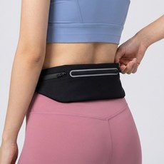 웨이븐 초경량 러닝벨트 방수 스마트폰 조깅 스포츠 힙색, 블랙, 1개