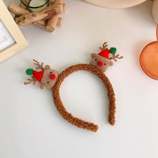 TINY太妮絲 聖誕髮箍 聖誕節裝飾 QQ毛羊羔毛髮飾, 1個