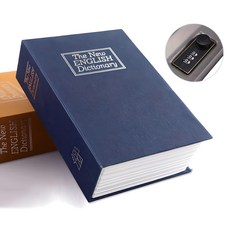 스토리빙 비밀 미니 책 휴대용 금고 중형, 네이비