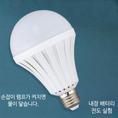 전도전구 충전전구 led 그래핀 원단 테스트용 실험 인체 전도성 전구 정전기 실험, 1개, 12W 전구