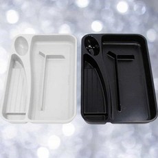 펜 접시 트레이 2종 택1 필통 연필통 펜통 필기도구정리함, Black