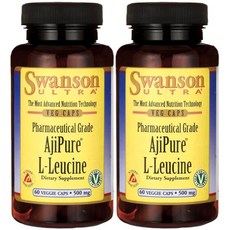 Swanson 斯旺森 優質AjiPure左旋白胺酸素食膠囊 500mg, 60顆, 2罐