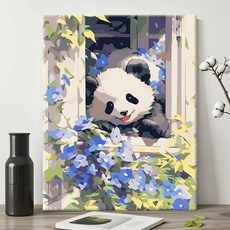 코코말랑 유화그리기세트 명화그리기 DIY 40x50, 아기 판다, 1개