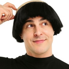 파티처럼 할로윈 파티소품 파티가발 대머리 [사오정 대머리 블랙], 1개