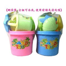 寶貝玩具屋 大份量澆花器沙灘工具12件組 (模具8個 沙灘工具2個 提桶1個 澆花器1個) 洗澡玩具, 藍, 1個