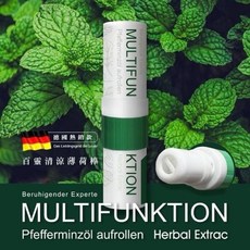 OE's 綠精油滾珠瓶 舒緩不適 方便攜帶, 1個, 百靈薄荷棒
