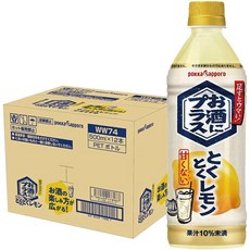 포카 삿포로 술에 플러스 탄산수 토쿠토쿠 레몬 500ml x 12개