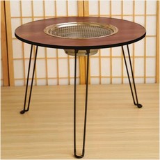 에버캠핑 원형 화로 테이블 캠핑 숯불 바베큐 접이식테이블