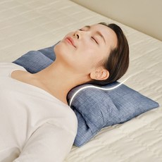 수니홈 조절 경추베개 메밀 바이오폼 충전재, 알러지 네이비, 1개