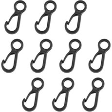 10피스 블랙 클립 후크 야외 캠핑 조명 액세서리 캠핑 고정 캐노피 도구 하이킹 플라스틱 텐트 후크 방수포 블랙 플라스틱 스냅 후크 작은 텐트 후크 캐노피에 걸 수 있는 조명, 10피스 블랙 클립 후크 야외 캠핑 조명 액세서리 고정