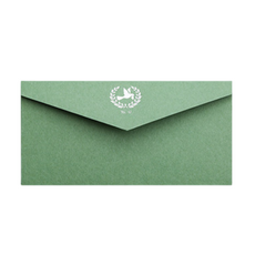 復古風米白信紙古典花紋邊框書寫流暢信件卡片裝飾皆宜, 信封｜淡綠 (5入), 1包