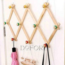 원목 자바라 행거 옷걸이 코트옷걸이, one, 1개, 고무링