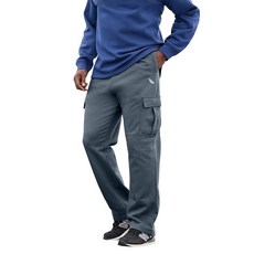 KingSize 남성용 빅 & 톨 톨 플리스 카고 팬츠 헤더 다크 슬레이트 (0496)