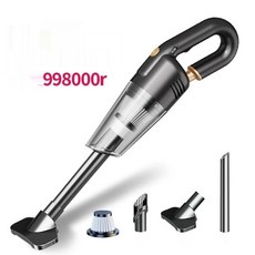 무선 차량용 미니 진공청소기 강력 흡입 소형 핸디형 휴대용 청소기, 블랙 업그레이드 998000R 필터, 단일 모델