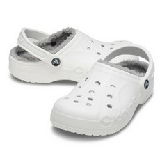 crocs 卡駱馳 Baya Lined刷絨洞洞拖鞋 205969-11H 白色, 265(M8/W10), M8W10 (265mm)