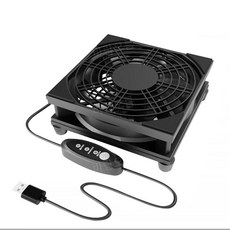 PC USB 쿨링 팬 3단 속도 조절 5V 냉각 보조, 1개, 블랙