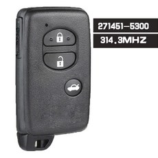 KEYECU 스마트 원격 키 토요타 마크 X 86 SAI 크라운 마제스타용 271451-5300 3 단추 FSK 314.3MHz, [02] 1PC KEY, [02] Black