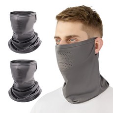 KMCOM 냉감 쿨 멀티스카프 넥워머 귀걸이형 1+1, KMS1.페이스커버 귀걸이형 진그레이1+1개, 2개, 진그레이