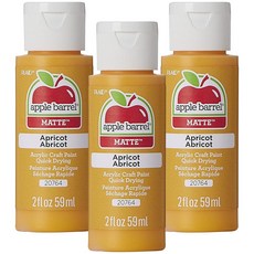 Apple Barrel 아크릴 물감 펌킨 오렌지 (3팩) 59.1ml(2온스) 20588EA-(3팩) 284413 7972803599, Apricot
