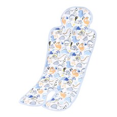 十月結晶抗菌一體推車涼蓆，多功能涼墊，抗菌涼感坐墊，寶寶汽座涼墊LA-WC0151LA-WC0152, 藍色恐龍