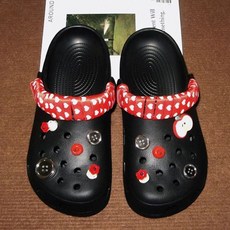 곰돌이샵 귀여운 입체 사과 파츠 발편한 경량 EVA 클로그 샌들 슬리퍼