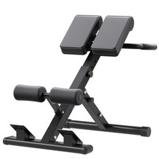 백익스텐션 체어 코어 복근 벤치 운동기구 블랙 옆구리, 1개, 3. 접이식 고급형+20kg 덤벨