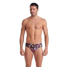 ARENA 남성용 퍼포먼스 퍼니 프린트 컬렉션 도너츠 수영 브리프 운동용 수영복 132319