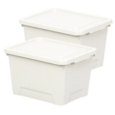 리빙앤트리 더모어 수납 리빙박스, 아이보리, 2개