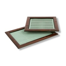 대나무모밀판_직사각 브라운 접시 주방식기 그릇 멜라민 일식 일본식기 디저트 dew+338be