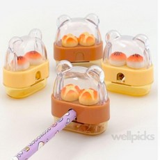 웰픽스 제빵곰 연필깎이 랜덤, 혼합색상, 1개